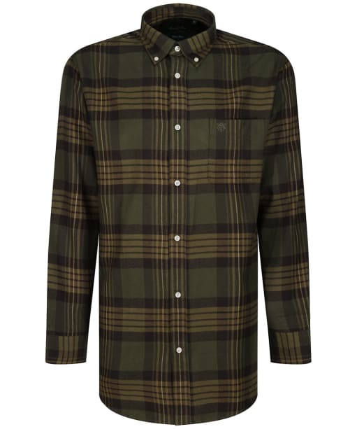 Men's Alan Paine Ilkley Flannel Button Down Collar Shirt - Olive