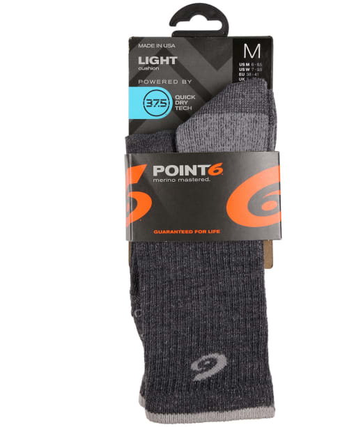 Men's Point6 Hiking Essential Light Crew Socks - Grey