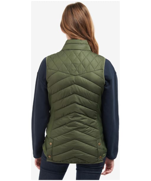 Women's Barbour Stretch Cavalry Gilet - OLIVE/OLIVE MARL
