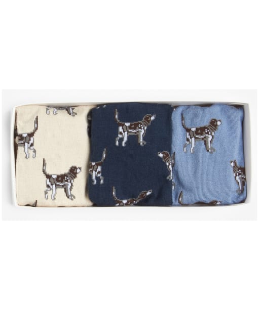 Men’s Barbour Pointer Dog Socks Gift Box - NAVY/CREAM/BLUE