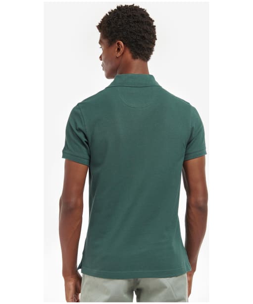 Men's Barbour Tartan Pique Polo Shirt - Green Gables