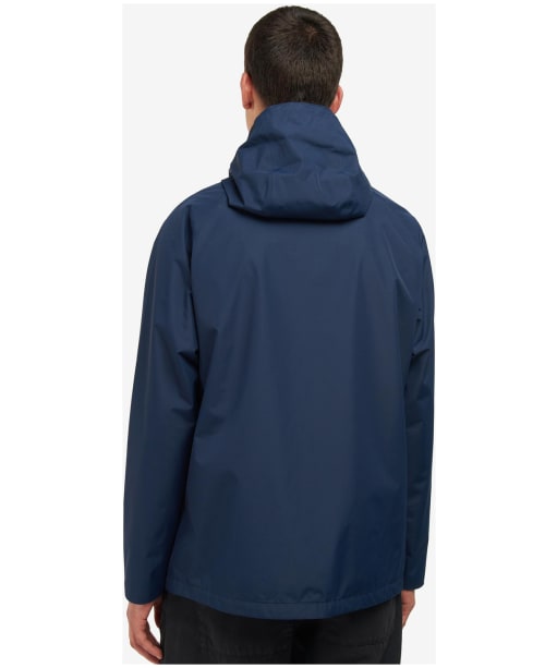 Men's Barbour Hooded Domus Waterproof Jacket - Navy / Dress Tartan