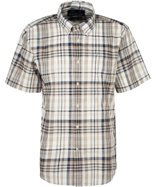 Men's Barbour Hartley Regular Short Sleeve Shirt - Stone