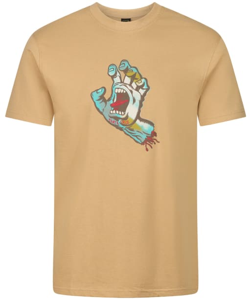 Men's Santa Cruz Holo Screaming Hand T-Shirt - Parchment