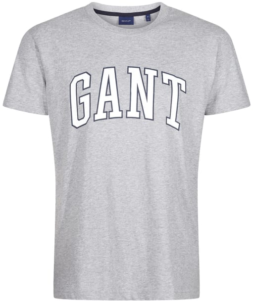 Men's GANT Archive Shield Embroidery T-Shirt - Grey Melange