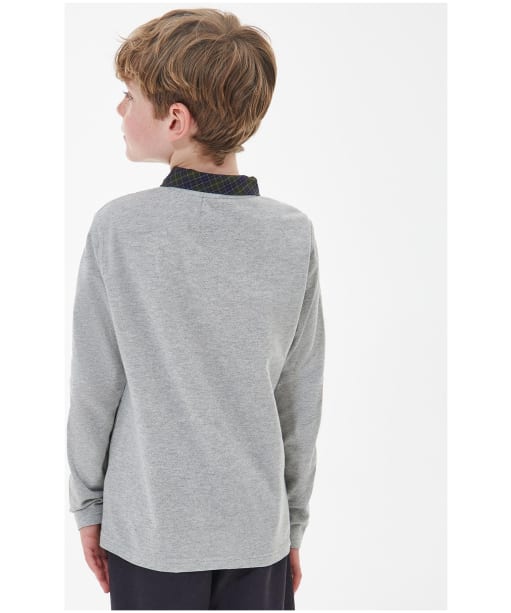 Boy's Barbour Hector L/S Polo - 10-15yrs - Grey Marl