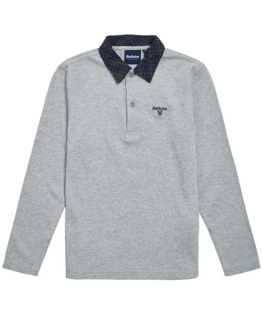 Boy's Barbour Hector L/S Polo - 10-15yrs - Grey Marl