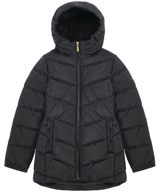 Girl's Barbour International Boston Quilted Jacket - 10-15yrs - Black