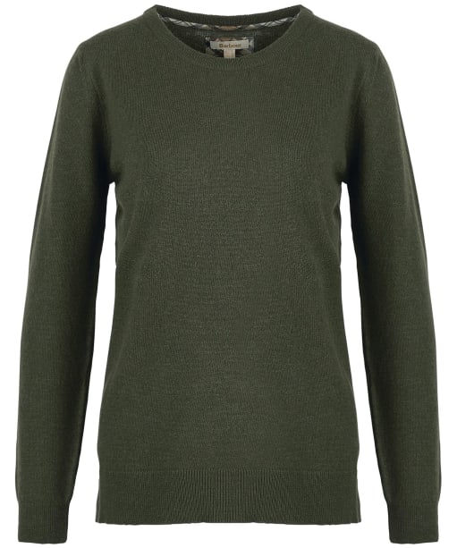 Women’s Barbour Pendle Crew Knit Sweater - Warm Olive / Fawn