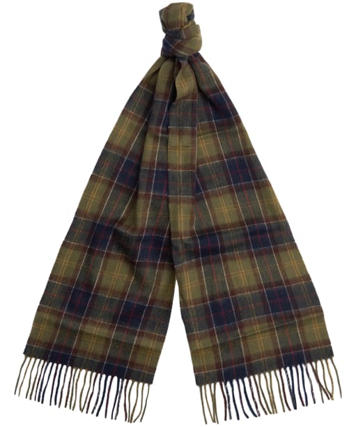 Men’s Barbour Tartan Scarf and Glove Gift Set - Classic / Olive