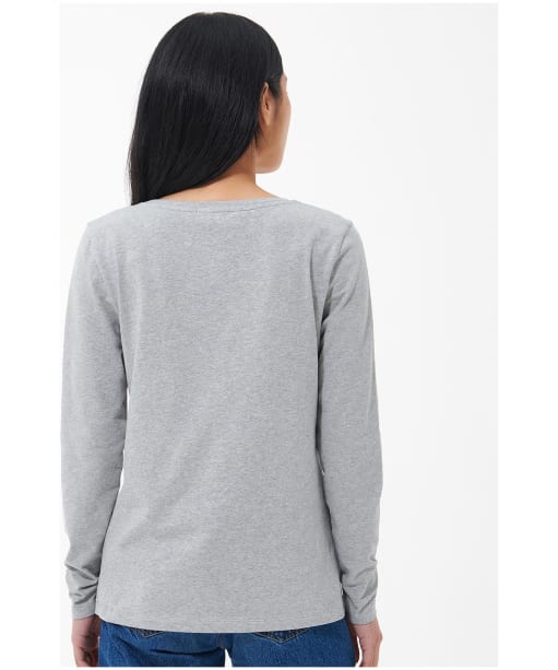 Women's Barbour Langstone L/S T-shirt - Light Grey Marl