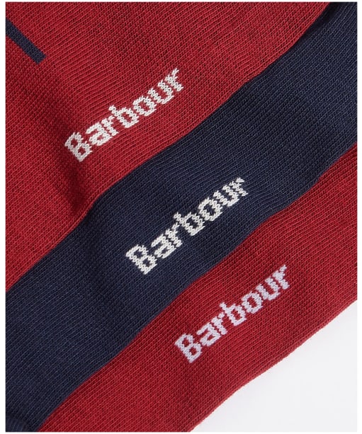 Men's Barbour Tartan Sock Gift Box - Cranberry