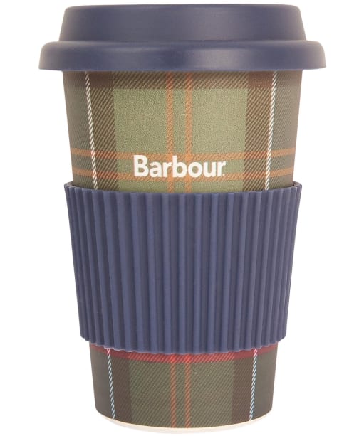 Men's Barbour Travel Mug Gift Set - Navy / Classic Tartan