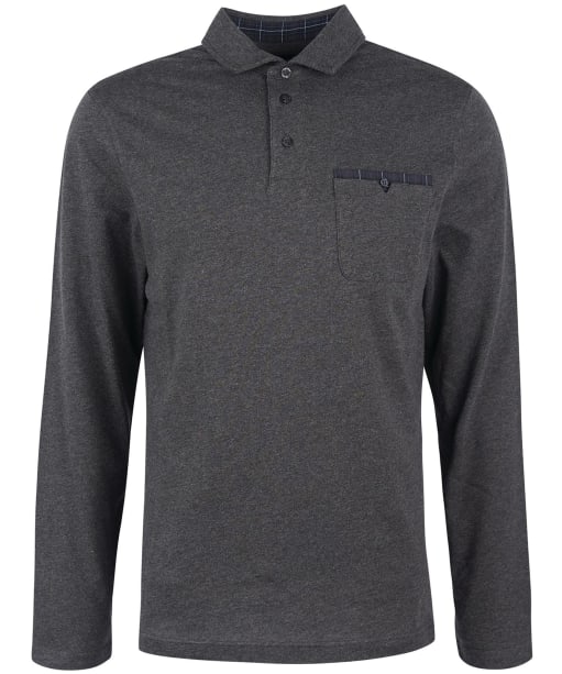 Men's Barbour L/S Corpatch Polo Shirt - Charcoal