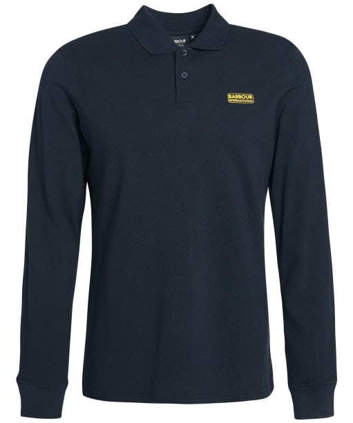Men's Barbour International Long Sleeve Polo Shirt - Black