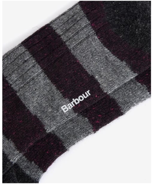 Men’s Barbour Houghton Stripe Socks - Fig / Asphalt