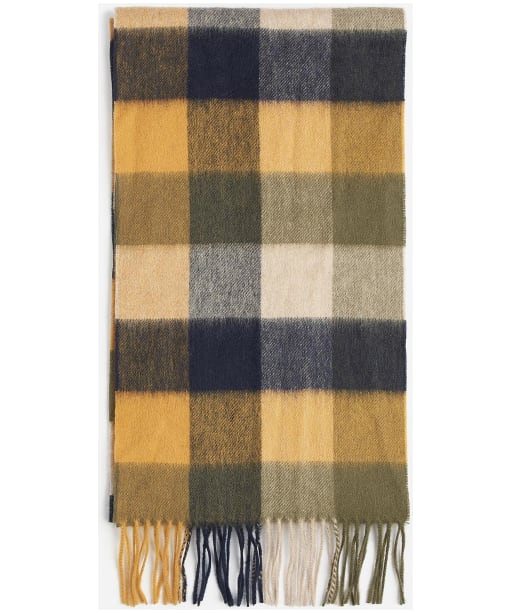 Barbour Large Tattersall Lambswool Scarf - Forest Mist