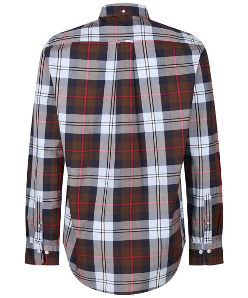 Men's Gant Poplin Large Check Shirt - Rich Brown