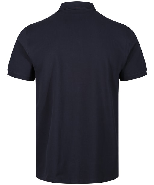Men's Gant Regular Contrast Pique Short Sleeve Rugger Polo Shirt - Evening Blue