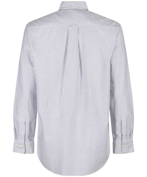 Men's Gant Regular Long Sleeve Oxford Banker Stripe Shirt - Persian Blue