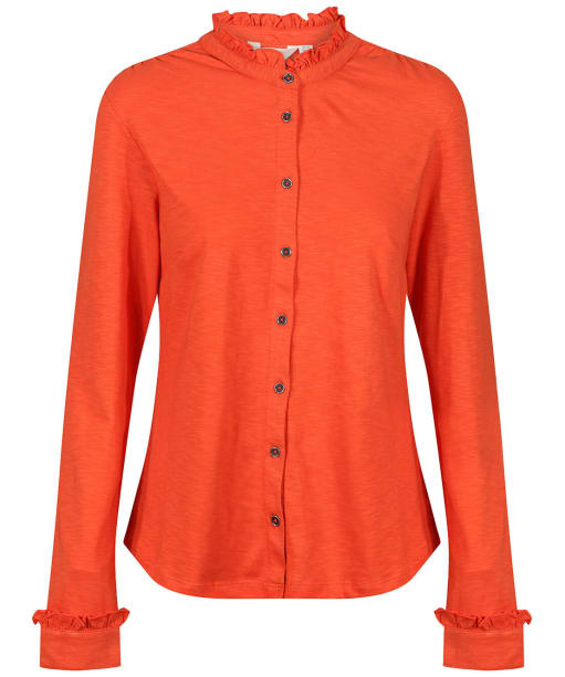 Women’s Lily & Me Hailey Frill Relaxed Fit Cotton Shirt - Orange