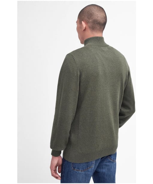 Men’s Barbour Cotton Half Zip Sweater - Dusty Olive