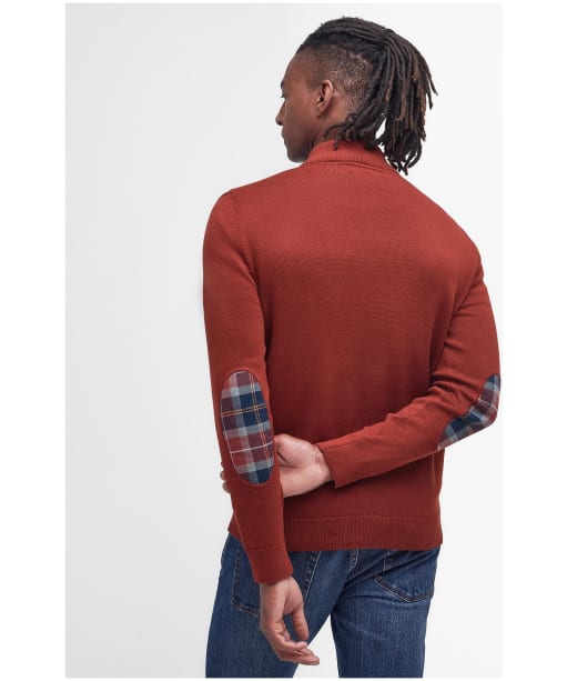Men’s Barbour Avoch Half Zip Sweater - Fired Brick