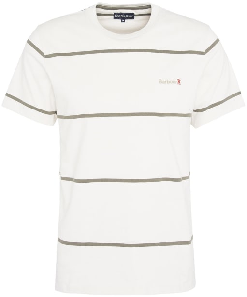 Men's Barbour Dart Stripe Cotton T-Shirt - Whisper White