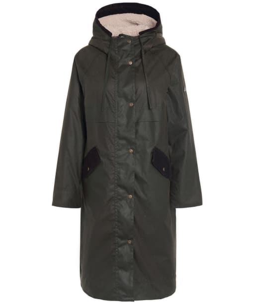 Women's Barbour Colworth Waxed Cotton Jacket - Archive Olive / Coffee Bean