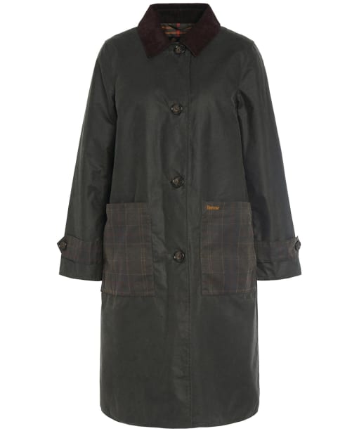Women's Barbour Newholm Waxed Cotton Jacket - Sage / Classic