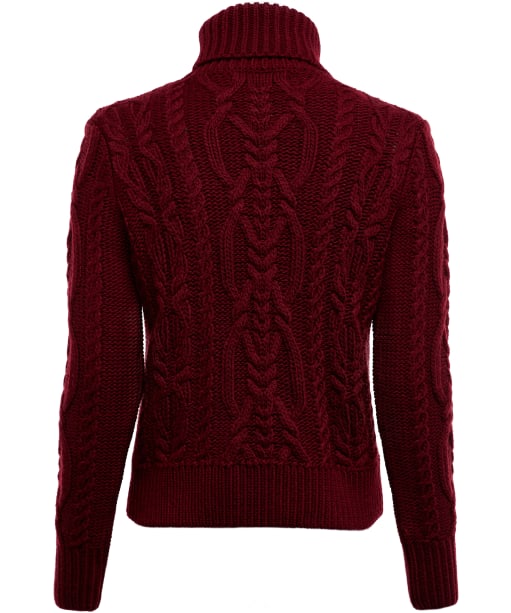 Women's Holland Cooper Belgravia Cable Knitted Jumper - Oxblood