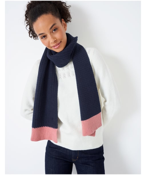 Women’s Crew Clothing Knitted Scarf - Navy / Pink