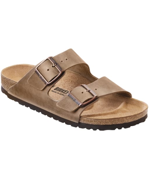 Birkenstock Arizona Oiled Leather Sandals - Regular Footbed - Adjustable Fit - Tobacco Brown
