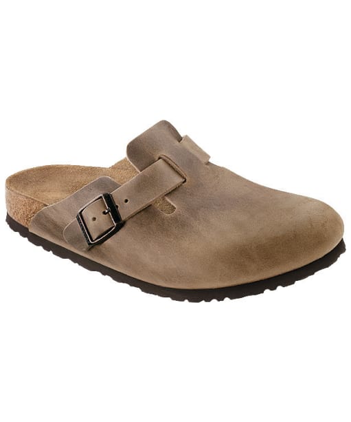 Birkenstock Boston Oiled Leather Clogs - Narrow Footbed - Tobacco Brown