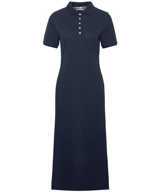 Women's Barbour Celeste Fit And Flare Cotton Blend Midi Dress - Navy
