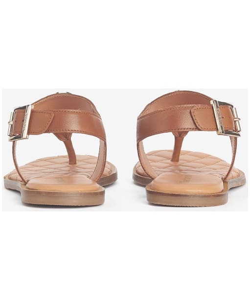 Women's Barbour Vivienne Leather Toe Post Sandals - Cognac