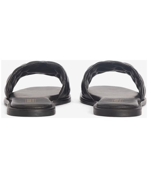 Women's Barbour International Kinghorn Leather Slider Sandals - Black