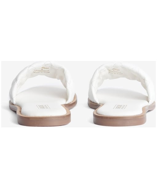 Women's Barbour International Kinghorn Leather Slider Sandals - White