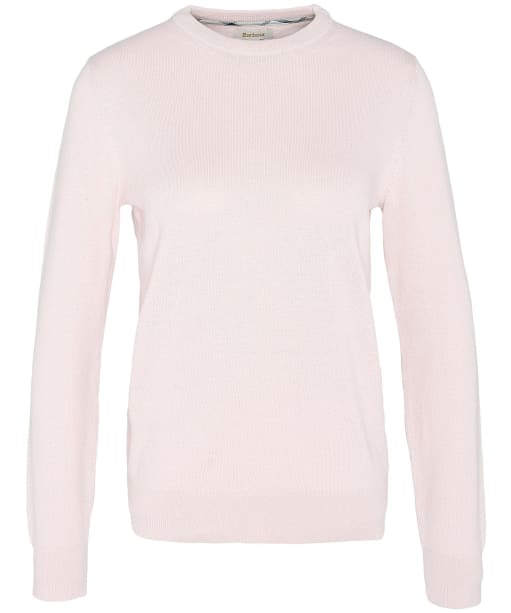 Women's Barbour Lavender Knitted Crew Neck Jumper - Mousse Pink