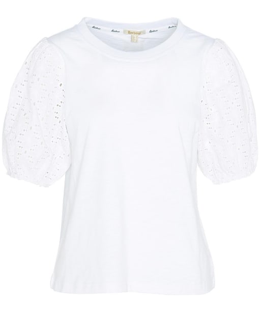 Women's Barbour Longfield Cotton Jersey Top - White