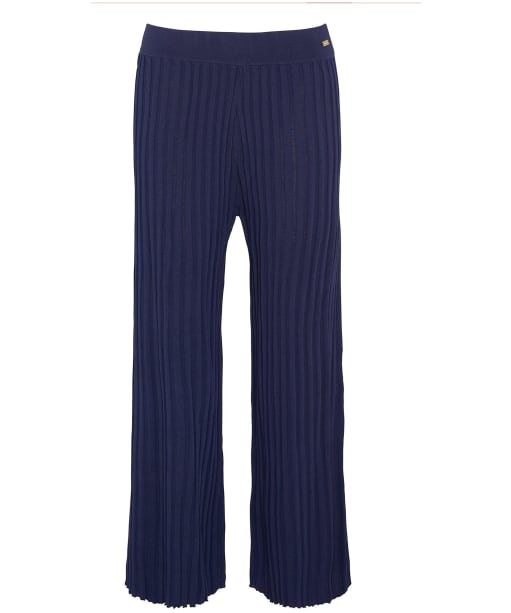 Women's Barbour Julia Knitted Wide Leg Trousers - Navy