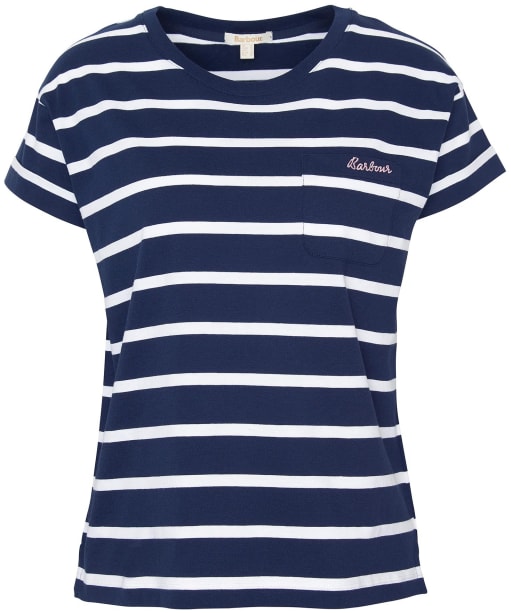Women's Barbour Otterburn Stripe T-Shirt - Navy/White Stripe