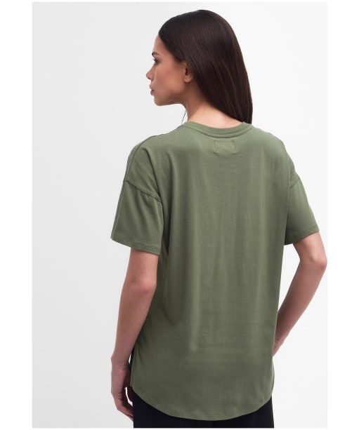 Women's Barbour International Henlow Relaxed Fit Cotton T-Shirt - Green Smoke