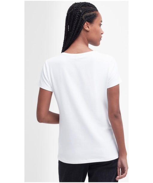Women's Barbour Highlands Short Sleeve Jersey T-Shirt - White
