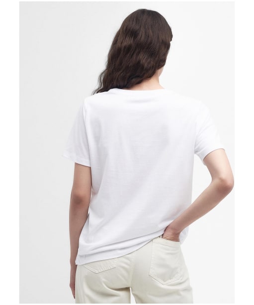 Women's Barbour Honeywell Short Sleeve Cotton T-Shirt - White