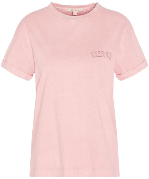 Women's Barbour Sandgate Dropped Armhole, Short Sleeve Cotton T-Shirt - Shell Pink