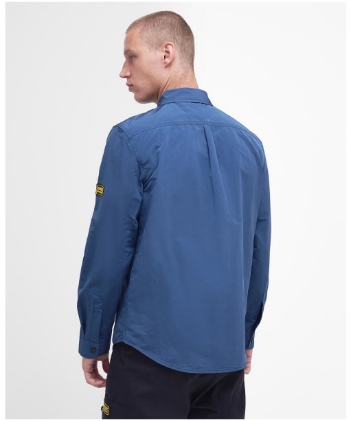 Men's Barbour International Control Overshirt - Washed Cobalt