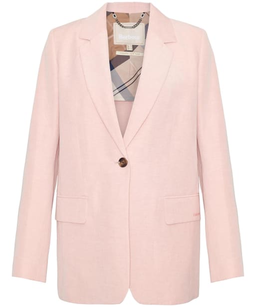 Women's Barbour Vivienne Tailored Fit, Linen Blend Blazer - Primrose Pink / Primrose Hessian