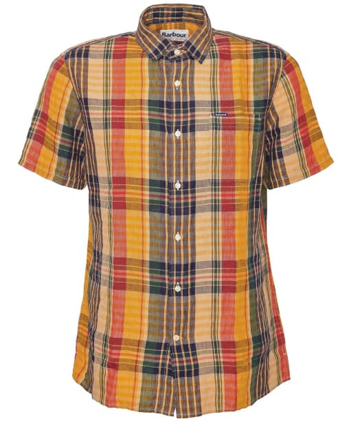 Men's Barbour Weymouth Short Sleeve Summer Cotton Shirt - Stone