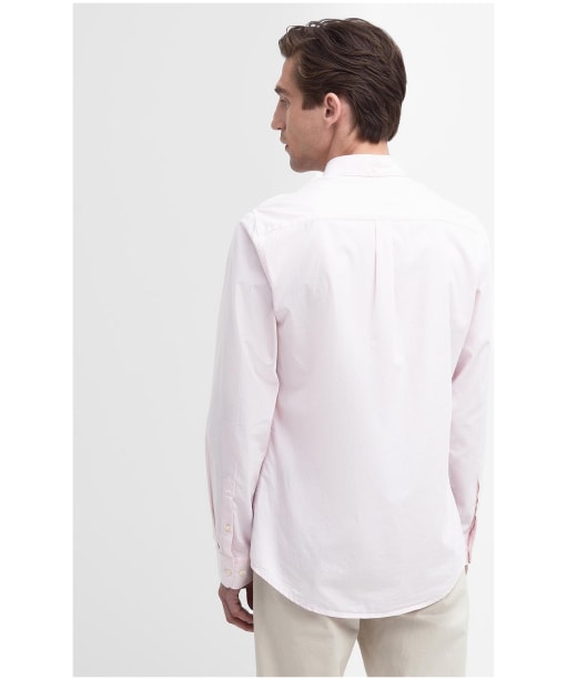 Men's Barbour Crest Poplin Long Sleeve Tailored Fit Shirt - Pink